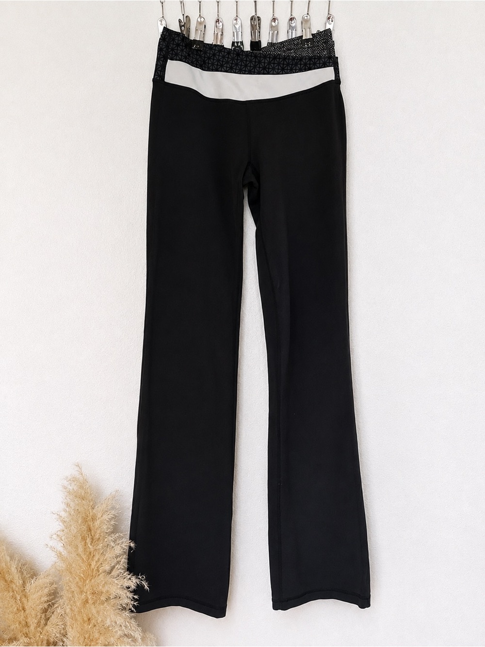Lululemon Groove Pants Tall Size 6 Black Flare 35.5” Vintage Luon
